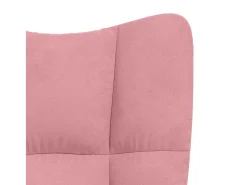 Cadeira de descanso veludo rosa