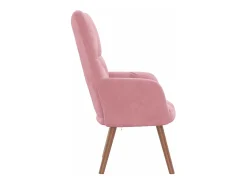 Cadeira de descanso veludo rosa