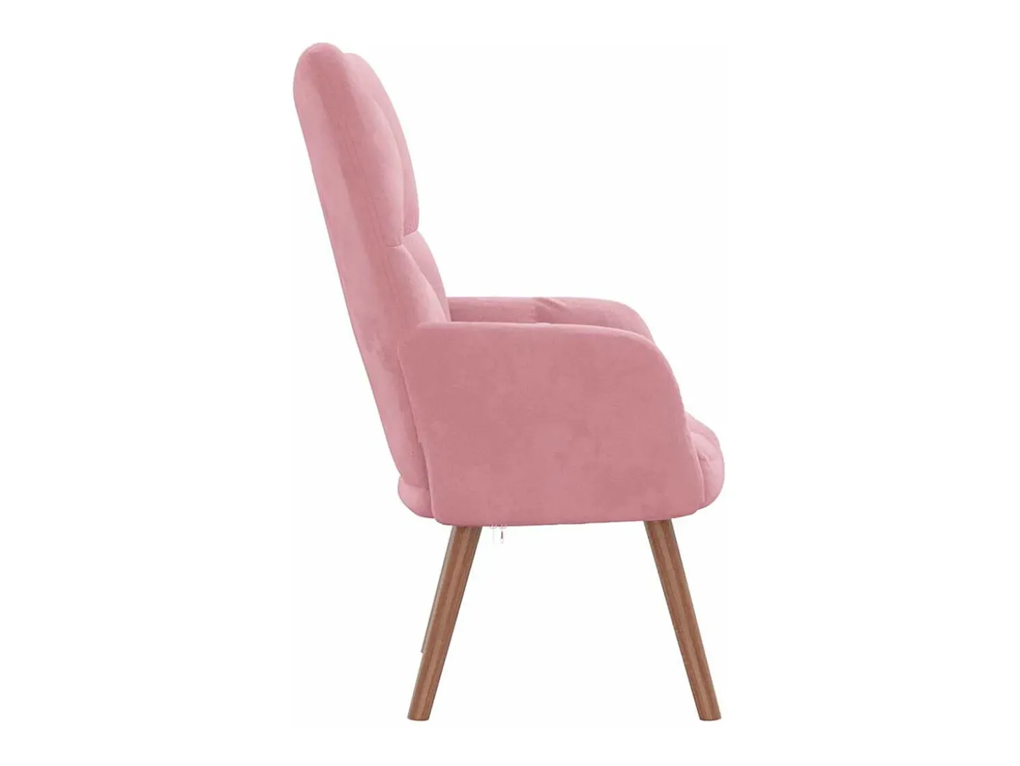 Cadeira de descanso veludo rosa