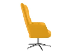 Cadeira de descanso veludo amarelo mostarda PT483057