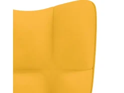 Cadeira de descanso veludo amarelo mostarda PT483057