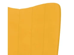 Cadeira de descanso veludo amarelo mostarda PT638438