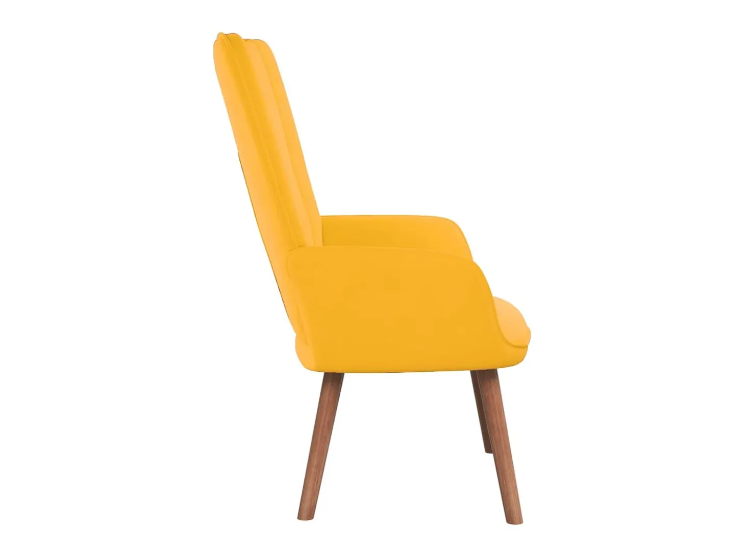 Cadeira de descanso veludo amarelo mostarda PT638438