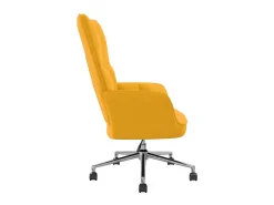 Cadeira de descanso veludo amarelo mostarda PT655155