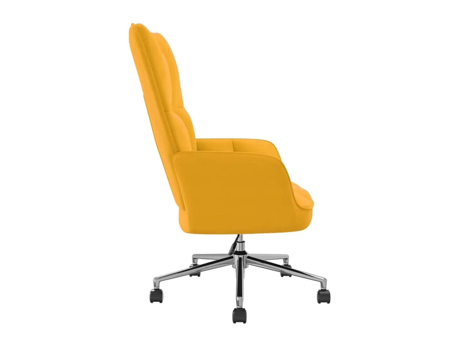 Cadeira de descanso veludo amarelo mostarda PT655155