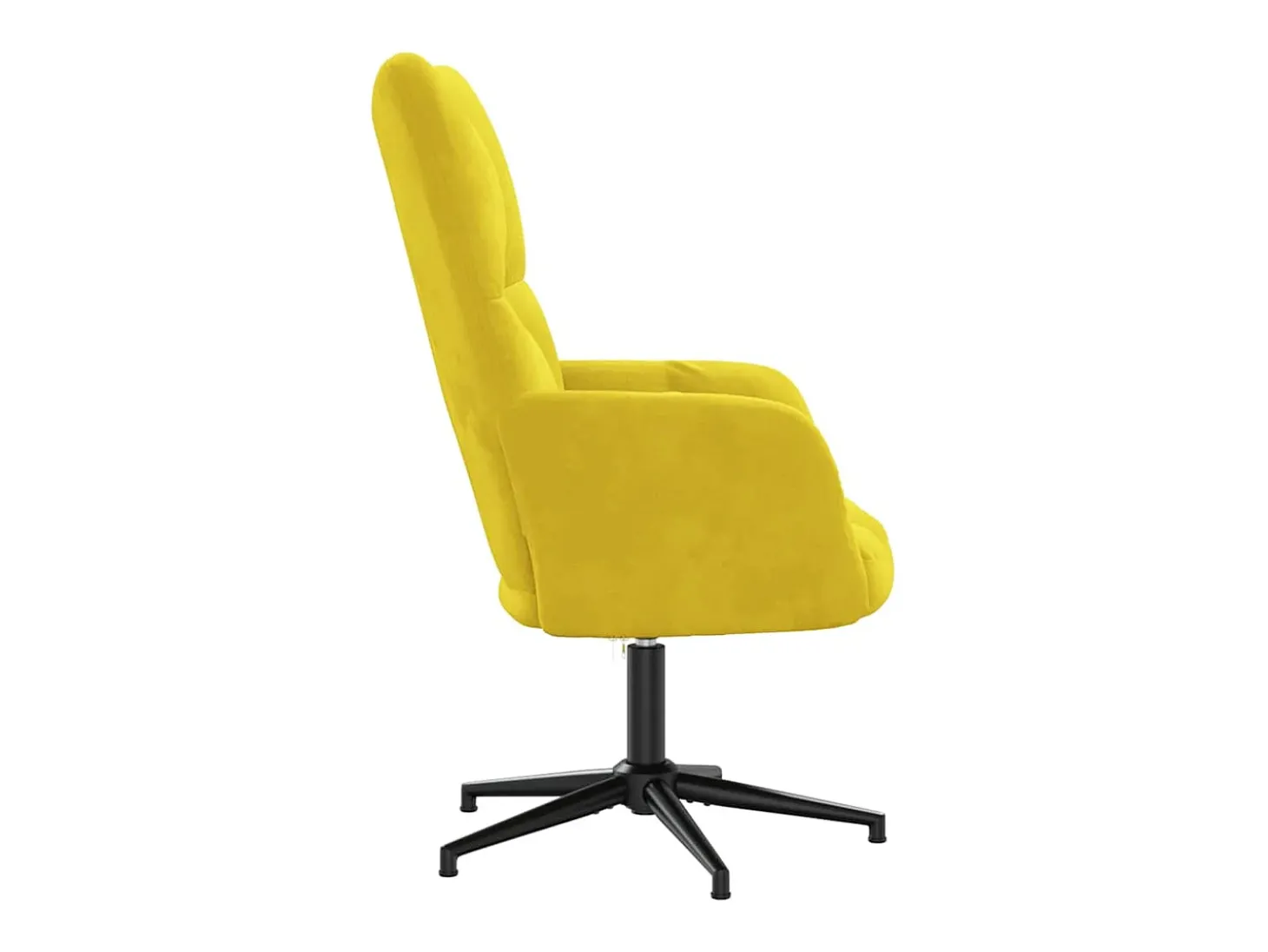 Cadeira de descanso veludo amarelo mostarda