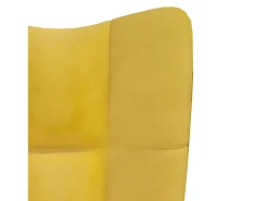 Cadeira de descanso veludo amarelo mostarda PT800890