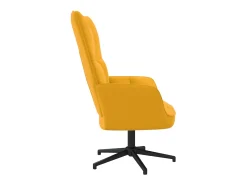 Cadeira de descanso veludo amarelo mostarda PT177304