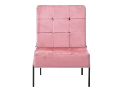 Cadeira de descanso 65x79x87 cm veludo rosa PT139999