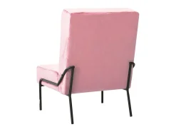 Cadeira de descanso 65x79x87 cm veludo rosa PT139999
