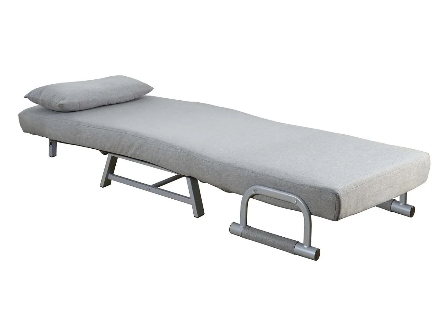 Cadeira de dormir VCM | Tecido de poliéster | Dimensões aprox. aprox. A. 95 x L. 64 x P. 78 cm | Poltrona com função de dormir | Cadeira de dormir - Kolino (Cinza)