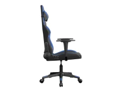 Cadeira de gaming couro artificial preto e azul