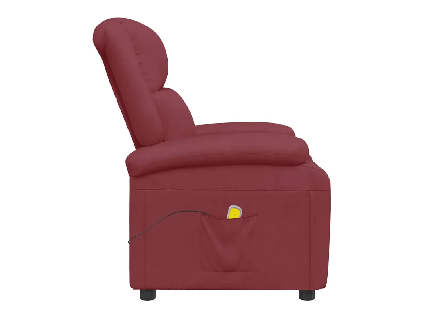Cadeira de massagens couro artificial vermelho tinto