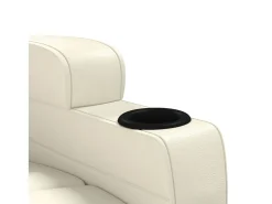 Cadeira de massagens couro artificial branco nata