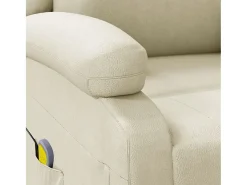 Cadeira de massagens couro artificial cor creme