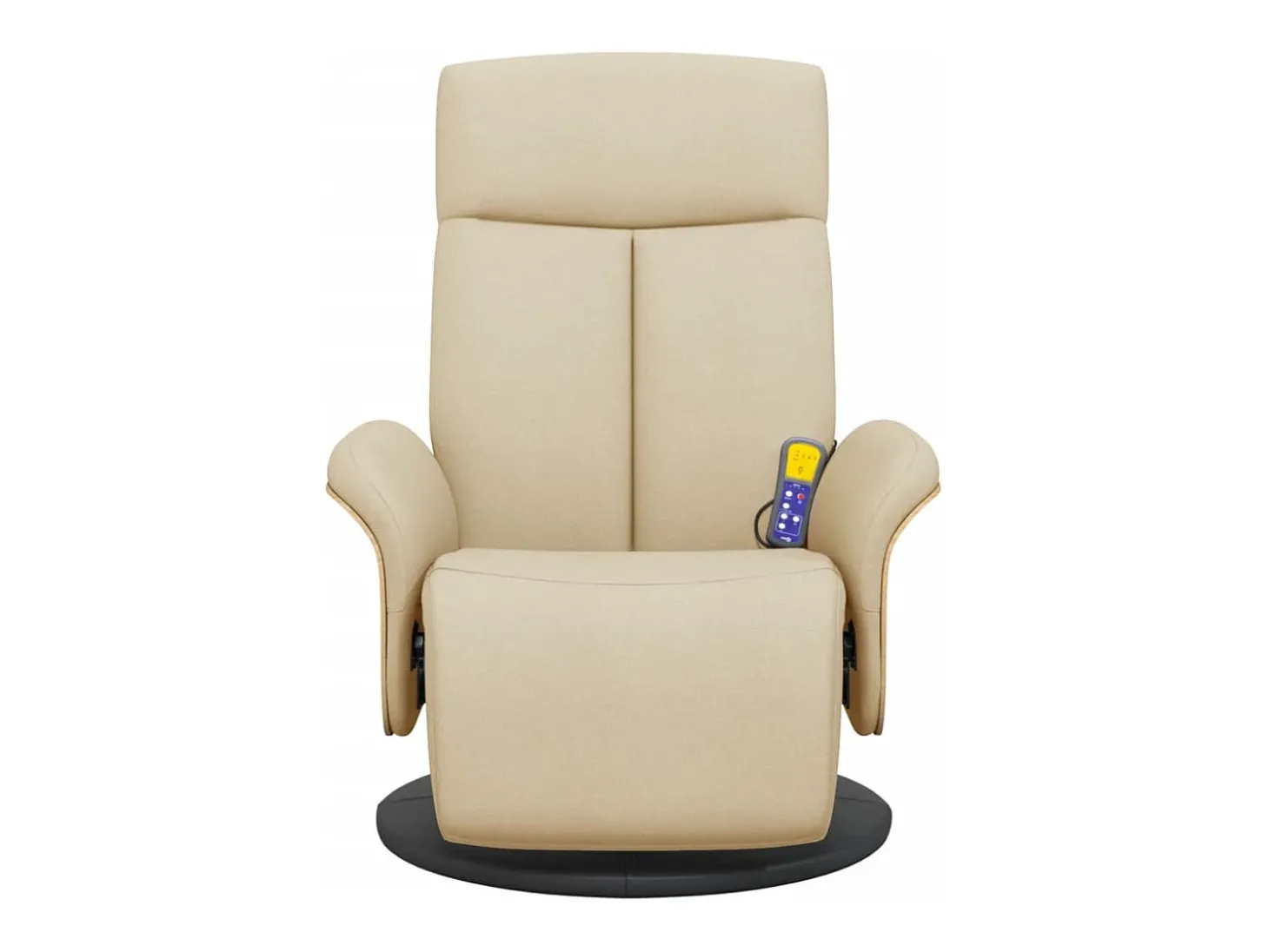 Cadeira de massagens reclinável com apoio de pés tecido creme SHL564634