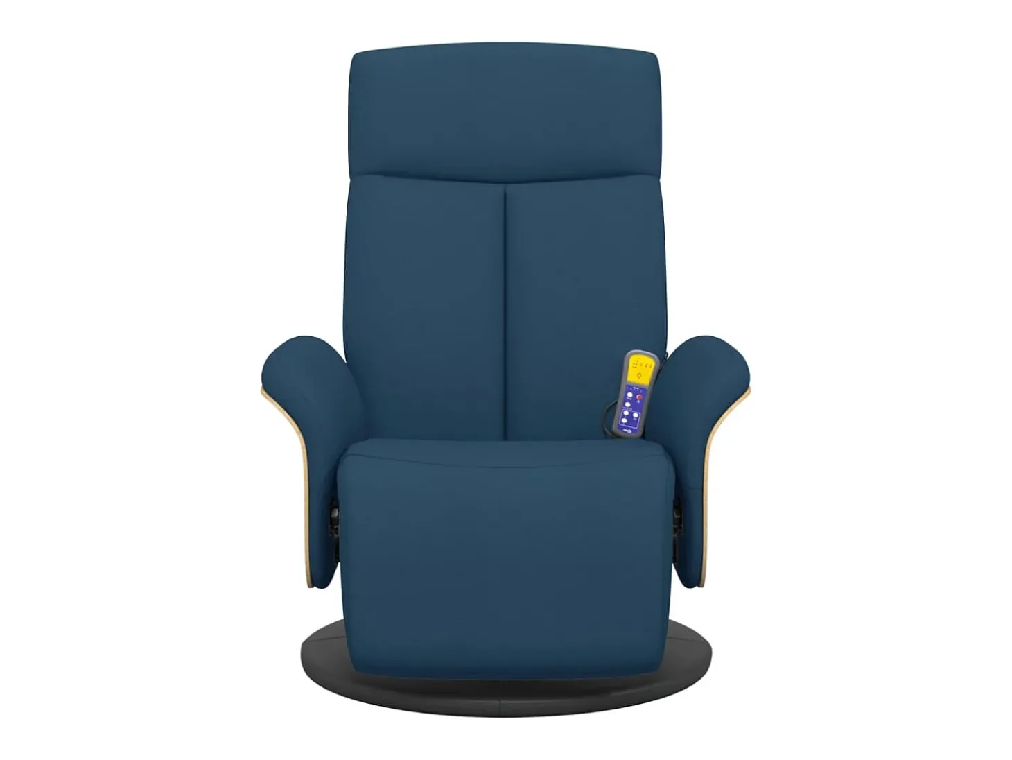 Cadeira de massagens reclinável com apoio de pés tecido azul SHL133947