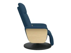 Cadeira de massagens reclinável com apoio de pés tecido azul SHL133947