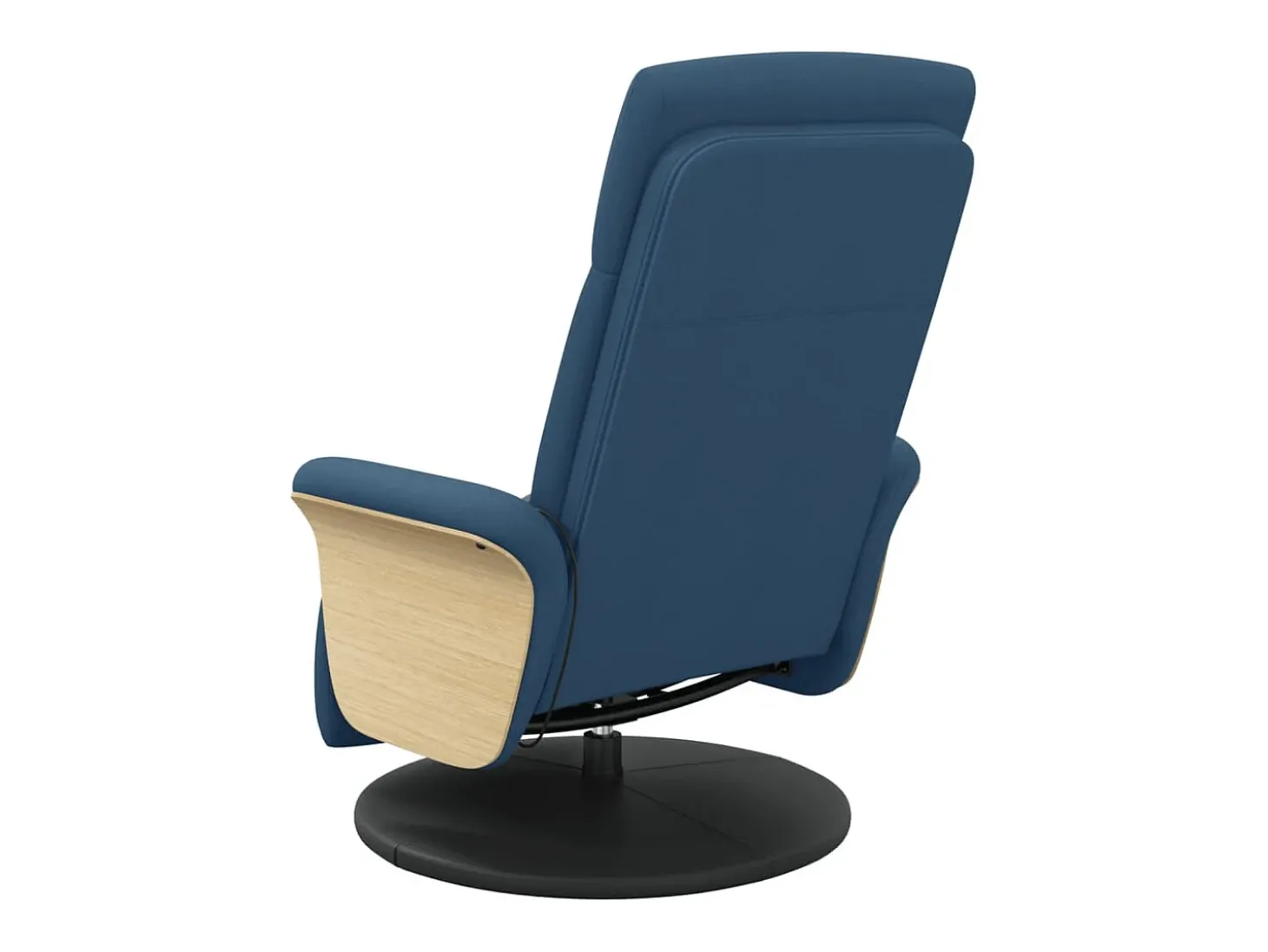 Cadeira de massagens reclinável com apoio de pés tecido azul SHL133947
