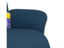 Cadeira de massagens reclinável com apoio de pés tecido azul SHL133947