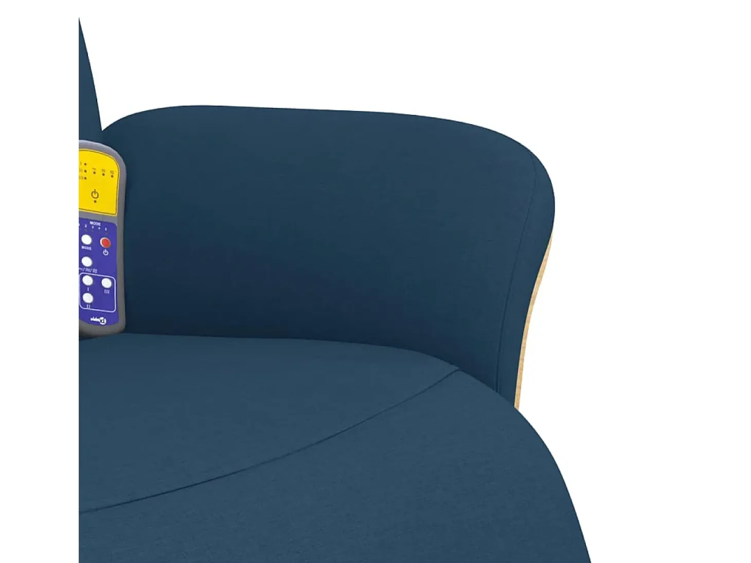 Cadeira de massagens reclinável com apoio de pés tecido azul SHL133947