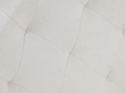 Cadeira decorativa estofada em tecido creme