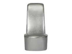 Cadeira estilo sapato de salto alto couro artificial prateado SHL338281