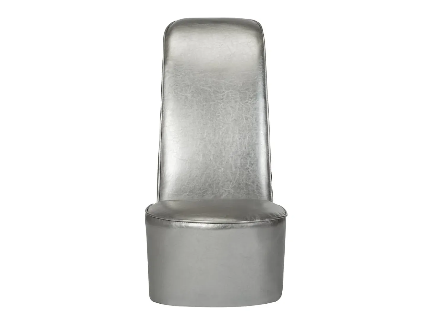 Cadeira estilo sapato de salto alto couro artificial prateado SHL338281