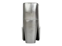 Cadeira estilo sapato de salto alto couro artificial prateado SHL338281