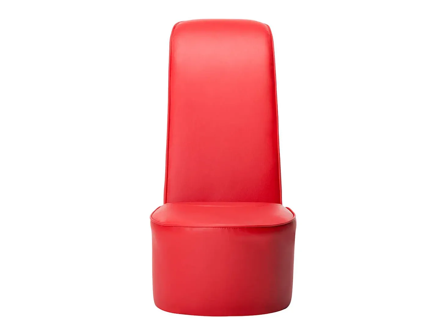 Cadeira estilo sapato de salto alto couro artificial vermelho