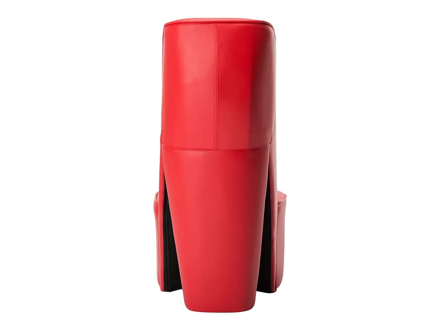 Cadeira estilo sapato de salto alto couro artificial vermelho