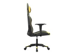 Cadeira gaming couro artificial preto e dourado