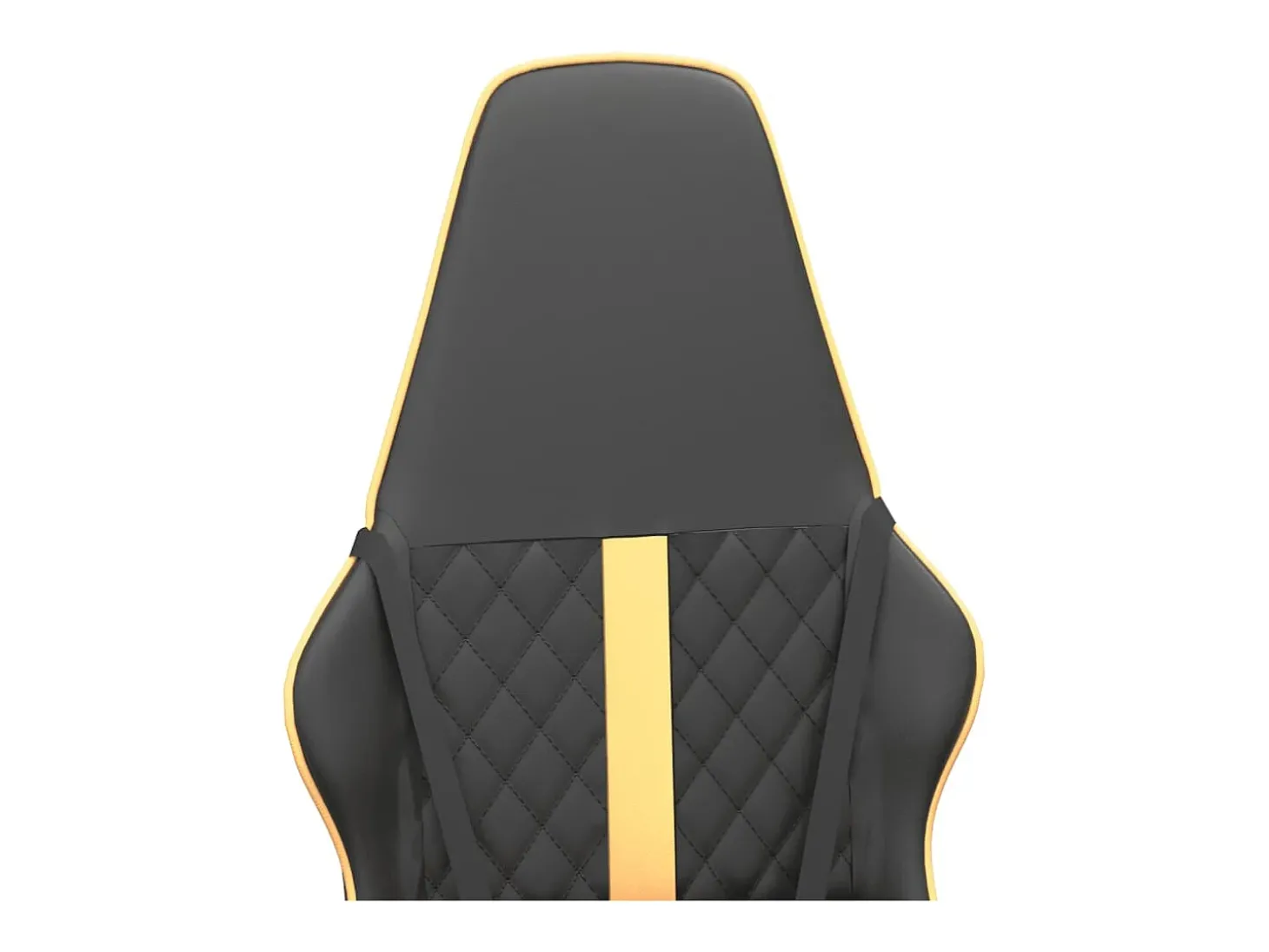 Cadeira gaming de massagens couro artificial dourado e preto