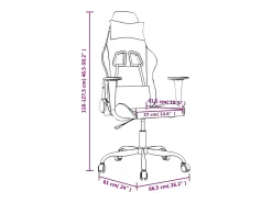 Cadeira gaming de massagens couro artificial preto e azul