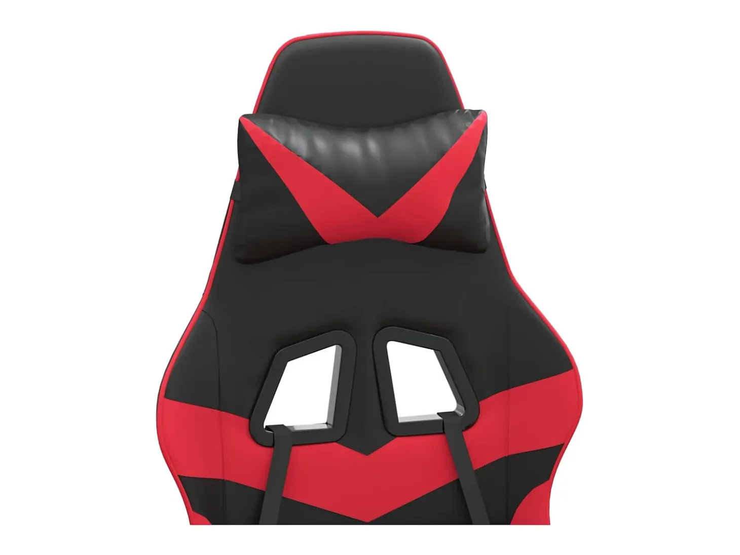 Cadeira gaming giratória couro artificial preto e vermelho