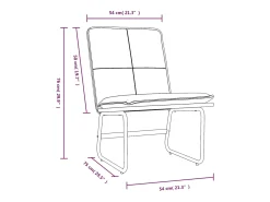 Cadeira lounge 54x75x76 cm couro artificial cor creme