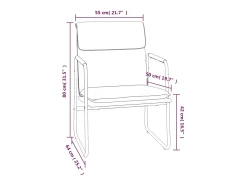 Cadeira lounge 55x64x80 cm tecido cor creme