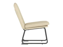 Cadeira lounge 52x75x76 cm tecido cor creme