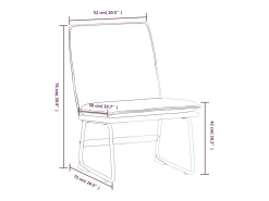Cadeira lounge 52x75x76 cm tecido cor creme