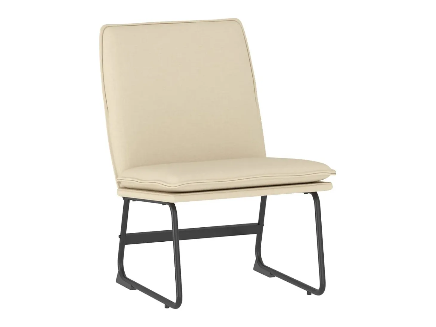 Cadeira lounge 52x75x76 cm tecido cor creme