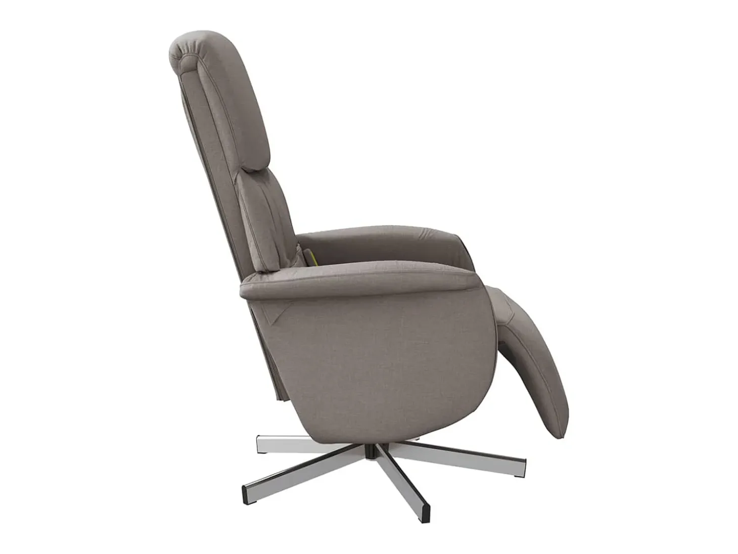 Cadeira massagens reclin. com apoio pés tecido cinza-acastanhado SHL73490