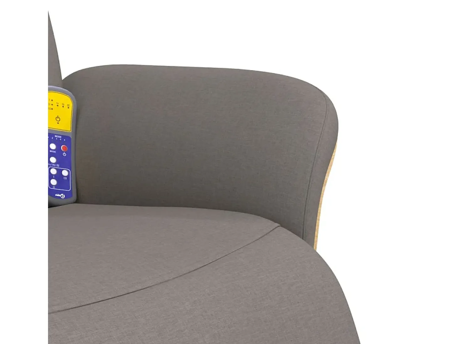 Cadeira massagens reclin. com apoio pés tecido cinza-acastanhado SHL275344