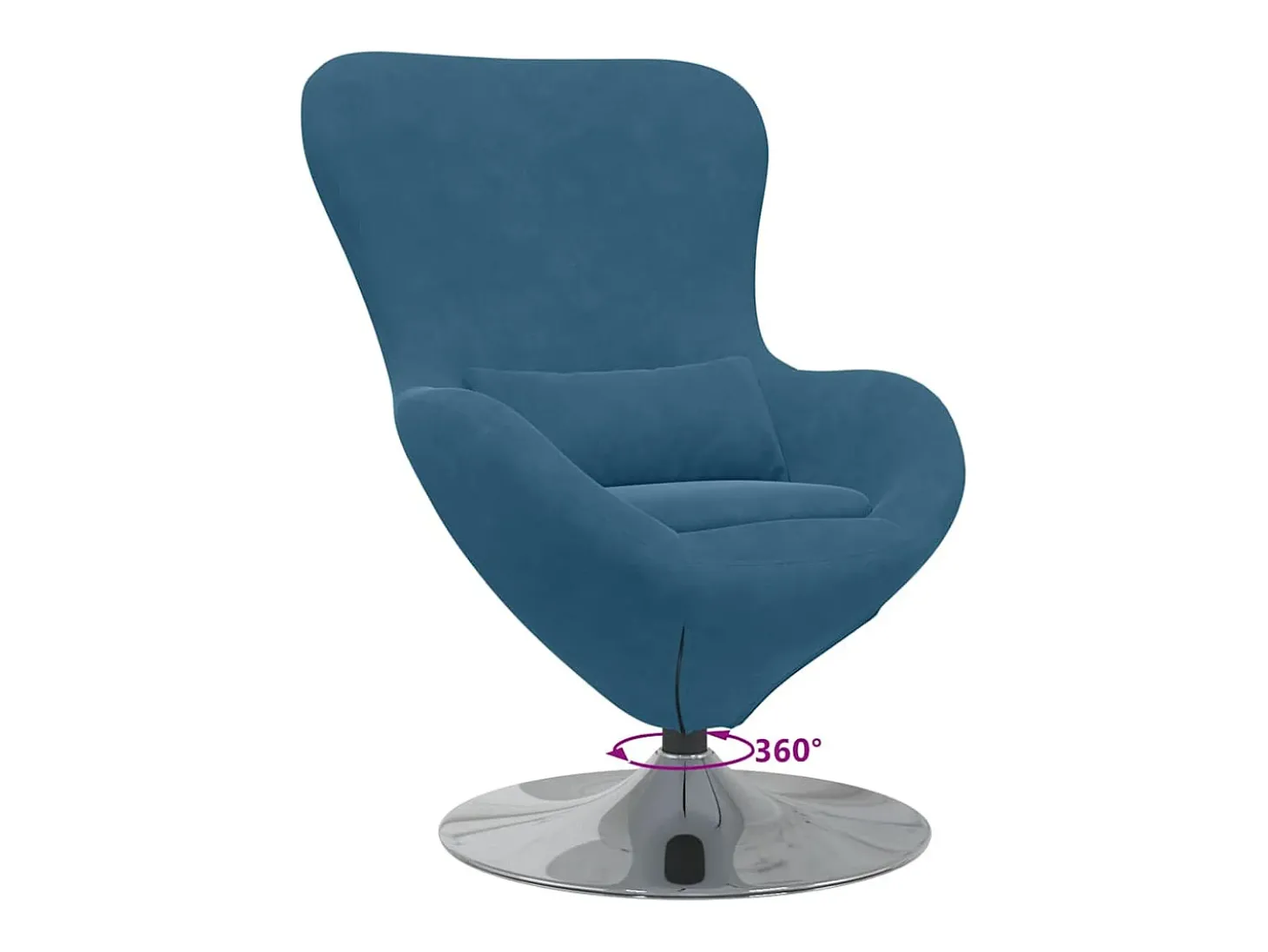 Cadeira ovo Azul Veludo