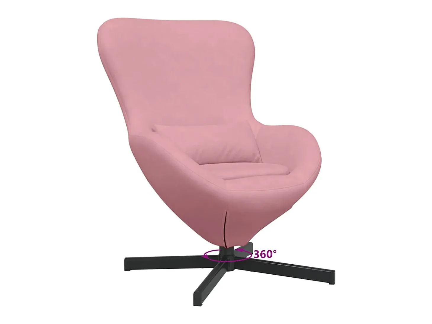 Cadeira ovo Rosa 63 x 73 x 90 cm Veludo