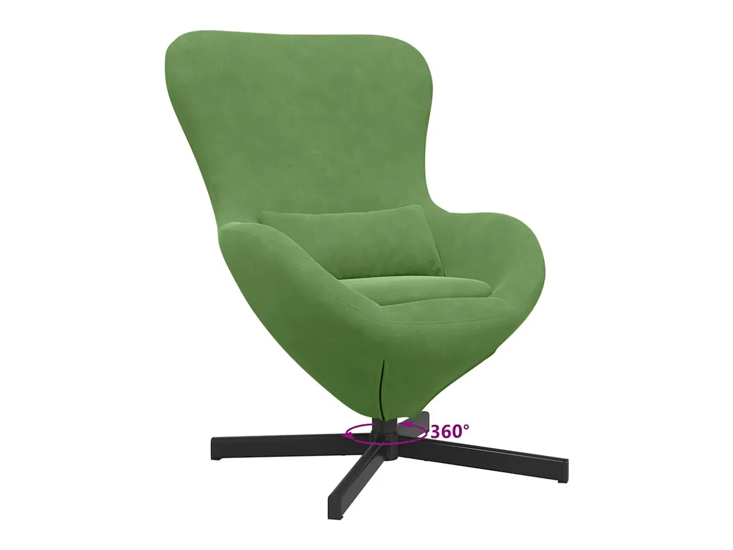 Cadeira ovo Verde Claro 63 x 73 x 90 cm Veludo