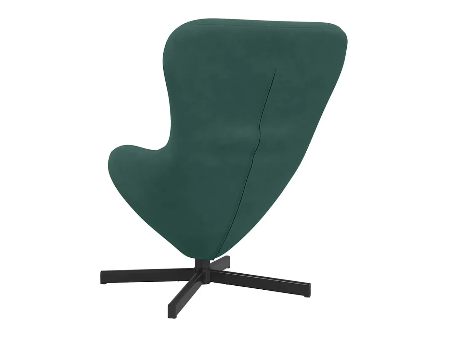 Cadeira ovo Verde Escuro 63 x 73 x 90 cm Veludo