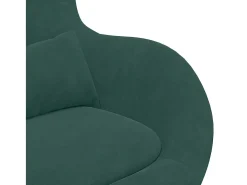 Cadeira ovo Verde Escuro Veludo