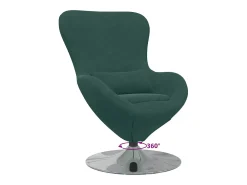 Cadeira ovo Verde Escuro Veludo