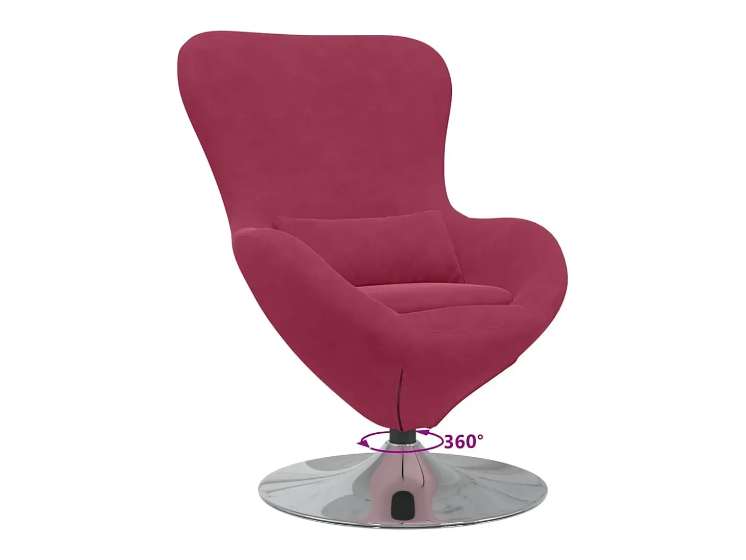 Cadeira ovo Vinho Vermelho Veludo
