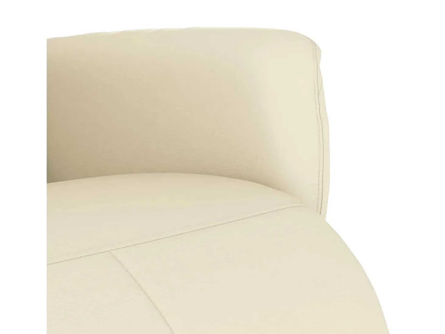 Cadeira reclinável com apoio de pés couro artificial cor creme